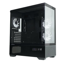 Zalman CHRONIX V2, ATX Mid Tower PC Case, 3 x 120mm ARGB Fans, Black