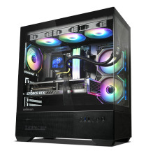 Zalman CHRONIX V2, ATX Mid Tower PC Case, 3 x 120mm ARGB Fans, Black