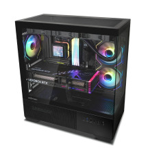 Zalman CHRONIX V2, ATX Mid Tower PC Case, 3 x 120mm ARGB Fans, Black