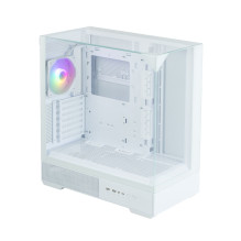 Zalman P40 PRISM PLUS, ATX Mid Tower PC Case, 3 x 120mm ARGB Fans, White