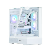 Zalman P40 PRISM PLUS, ATX Mid Tower PC Case, 3 x 120mm ARGB Fans, White