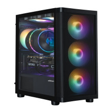 Zalman M4 SE, mATX Mini Tower PC Case, 6 x 120mm FRGB Fans, Black