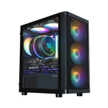 Zalman M4 SE, mATX Mini Tower PC Case, 6 x 120mm FRGB Fans, Black