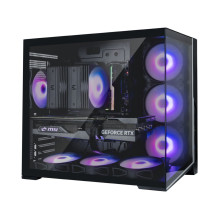 Zalman D40, ATX Mid Tower PC Case, 7 x 120mm ARGB Fans, Black