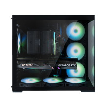 Zalman D40, ATX Mid Tower PC Case, 7 x 120mm ARGB Fans, Black
