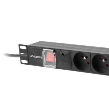LANBERG PDU RACK maitinimo laidas (1U, 16A, 7x 230V, 2M)