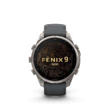 Garmin Fenix 9 Pro - inReach, 47mm Titanium with Graphite / Black Silicone Band