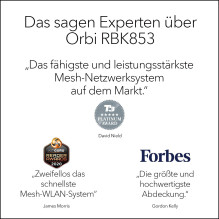 NETGEAR WL-Router ORBI RBK853-100EUS (Router / 2 Extender)
