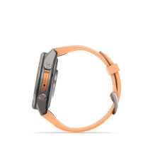 Garmin Fenix 9 Pro - inReach, 43mm, Titanium with Shell Pink / Autumn Orange Silicone Band