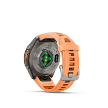 Garmin Fenix 9 Pro - inReach, 43mm, Titanium with Shell Pink / Autumn Orange Silicone Band