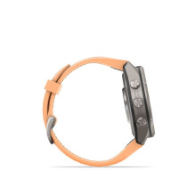 Garmin Fenix 9 Pro - inReach, 43mm, Titanium with Shell Pink / Autumn Orange Silicone Band