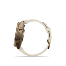 Garmin Fenix 9 Pro - inReach, 43mm Autumn Gold Titanium with Cream / French Grey Silicone Band