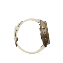 Garmin Fenix 9 Pro - inReach, 43mm Autumn Gold Titanium with Cream / French Grey Silicone Band
