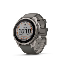 Garmin Fenix 9 Pro - inReach, Solar, 47mm Titanium with Pebble Grey Silicone Band