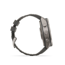 Garmin Fenix 9 Pro - inReach, Solar, 51mm Titanium with Pebble Grey Silicone Band