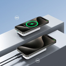 Joyroom Joyroom JR-W020 Powerbank 20W 10000mAh MagSafe + USB-C - USB-C cable 0.25m - white Joyroom Joyroom JR-W020 Powerbank 20W 10000mAh MagSafe + USB-C - USB-C cable 0.25m - white