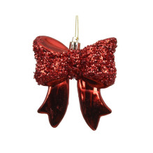 Eglutės žaisliukas Decoris Bow, raudonas, polistirenas Eglutės žaisliukas Decoris Bow, raudonas, polistirenas