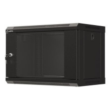 Sieninis Stovas - Lanberg WF03-5306-10B 6U Talpa, 60 kg Apkrova, Stiklinės Durys Juoda Sieninis Stovas - Lanberg WF03-5306-10B 6U Talpa, 60 kg Apkrova, Stiklinės Durys Juoda