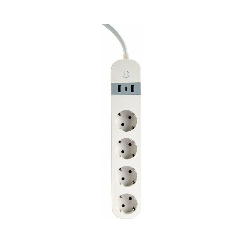 Gembird Smart Power Strip with USB Charger 4 Sockets Smart Socket