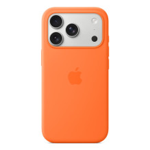 Apple iPhone 17 Pro silicone case with MagSafe orange