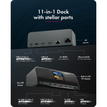 Docking station Icy Box IcyBox Heart Dock 2300 11 in 1 with LCD Display Docking station Icy Box IcyBox Heart Dock 2300 11 in 1 with LCD Display