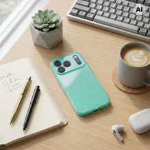 Case for iPhone 18 Pro / 17 Pro Clear Case 2 mm Blink mint Case for iPhone 18 Pro / 17 Pro Clear Case 2 mm Blink mint