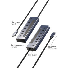 ŠAKOTĖLIS IB-HUB1450-C31, skirtas 10 USB TYPE-C Gen 2 z adapterių ŠAKOTĖLIS IB-HUB1450-C31, skirtas 10 USB TYPE-C Gen 2 z adapterių