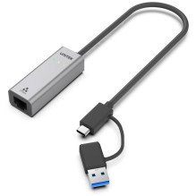 Adapteris USB-A / C 3.1 GEN1 RJ45 2,5 Gb/s U1313C Adapteris USB-A / C 3.1 GEN1 RJ45 2,5 Gb/s U1313C