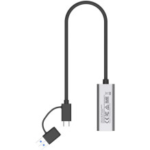 Adapter USB-A / C 3.1 GEN1 RJ45 2.5 Gbps U1313C Adapter USB-A / C 3.1 GEN1 RJ45 2.5 Gbps U1313C