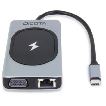 Dicota USB-C 10-in-1 Įkrovimo šakutė 4K PD 100W sidabrinė