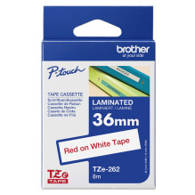 Lentes kasete Brother 36mm white / red TZE262 Lentes kasete Brother 36mm white / red TZE262