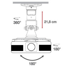 Universal projector ceiling mount 22cm 10kg Universal projector ceiling mount 22cm 10kg