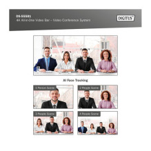 DIGITUS Videokonferenz-System 4K Mini-viskas viename vaizdo juosta DIGITUS Videokonferenz-System 4K Mini-viskas viename vaizdo juosta