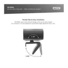 DIGITUS Videokonferenz-System 4K Mini-viskas viename vaizdo juosta DIGITUS Videokonferenz-System 4K Mini-viskas viename vaizdo juosta