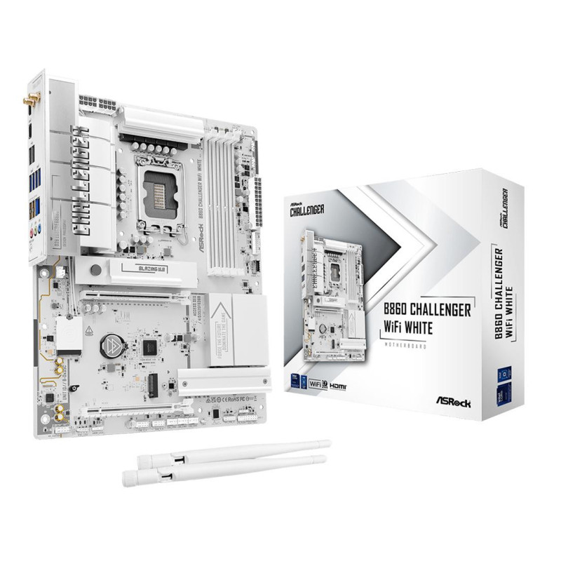 Mainboard, ASROCK, Intel B860, LGA 1851 (Socket V1), ATX, RAM DDR5-SDRAM, 4xSlots, Wi-Fi Yes, Bluetooth Yes, 1xNumber of