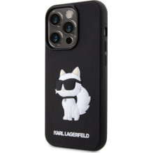 Karl Lagerfeld „Rubber Choupette 3D iPhone 14 Pro Max“ juodas Karl Lagerfeld „Rubber Choupette 3D iPhone 14 Pro Max“ juodas