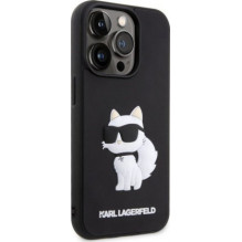 Karl Lagerfeld „Rubber Choupette 3D iPhone 14 Pro Max“ juodas Karl Lagerfeld „Rubber Choupette 3D iPhone 14 Pro Max“ juodas