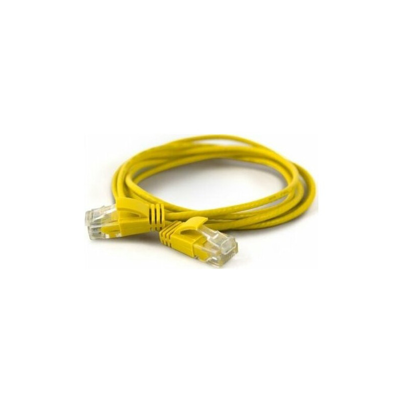 Wantec Patch cable UTP CAT6a d 2.8mm 25.00m Yellow