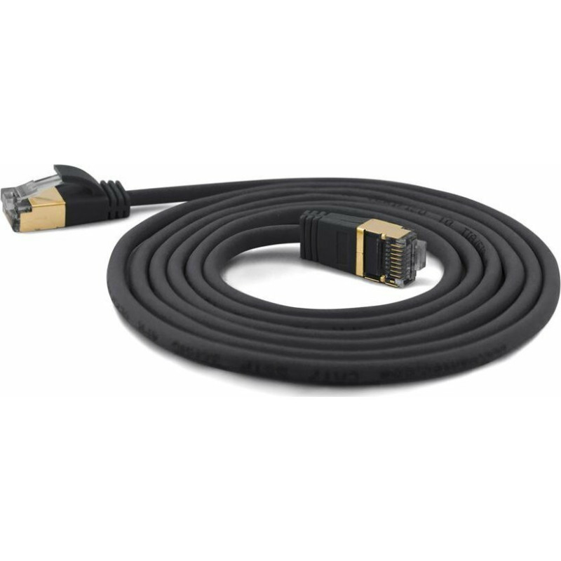 Wantec SSTP CAT7 patch cable Ste. CAT6a d 4mm 10.00m Black