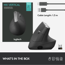 Logitech wireless mouse MX Vertical ergonomic Black