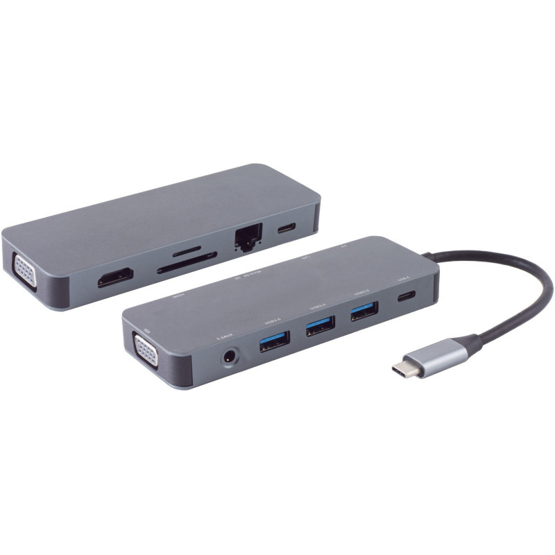 Stotis / replikator Shiverpeaks Shiverpeaks USB-C dokas Multiport 11-in-1