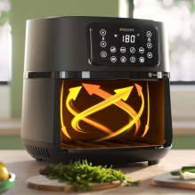 Karšto oro gruzdintuvė - Philips 5000 Series XXL Connected HD9285 / 90, 16 funkcijų, 6,25 kg