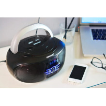 Nešiojamas CD grotuvas - PRIME3 ABB11BT, 6 W, USB, juodas Nešiojamas CD grotuvas - PRIME3 ABB11BT, 6 W, USB, juodas