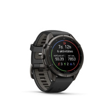 Garmin FEnix 9 Pro - inReach, 43mm, Carbon Gray DLC Titanium with Black / Pebble Grey Silicone Band