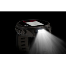 Garmin FEnix 9 Pro - inReach, 43mm, Carbon Gray DLC Titanium with Black / Pebble Grey Silicone Band