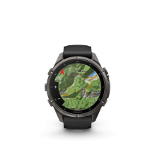 Garmin FEnix 9 Pro - inReach, 43mm, Carbon Gray DLC Titanium with Black / Pebble Grey Silicone Band