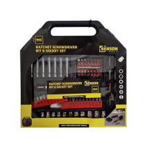 Benson Tools Ratchet Screwdriver Bit & Socket Set (101 pieces) Cr-V Benson Tools Ratchet Screwdriver Bit & Socket Set (101 pieces) Cr-V