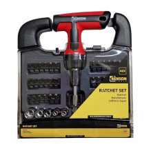 Benson Tools Ratchet Set with T-handle in a plastic case (48 pieces) CR-V