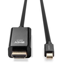 LINDY Kabel Mini DisplayPort / HDMI 4K30 DP: pasyvus 1m mDP Stecker ir HDMI Stecker LINDY Kabel Mini DisplayPort / HDMI 4K30 DP: pasyvus 1m mDP Stecker ir HDMI Stecker