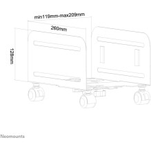 Mobiler PC-Halter 10KG CPU-M100BLACK Neomounts Mobiler PC-Halter 10KG CPU-M100BLACK Neomounts